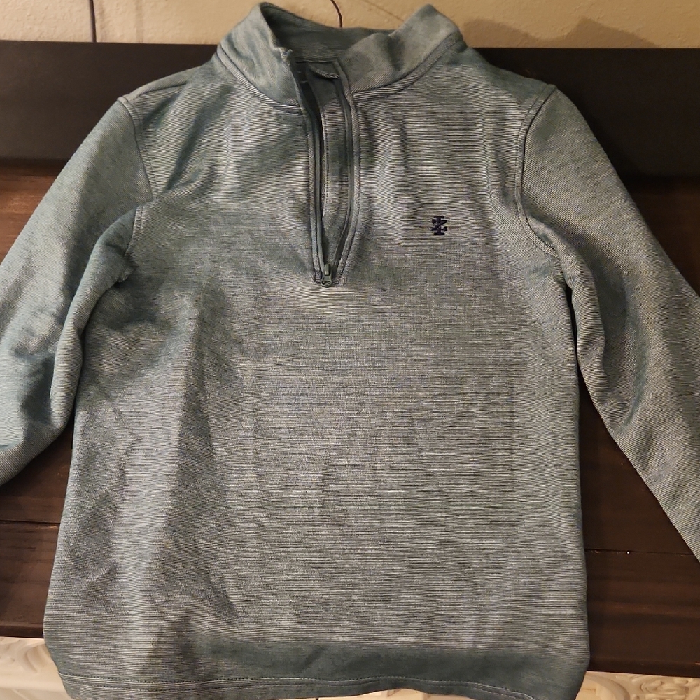 Boys Green Izod Quarter-Zip Sweater